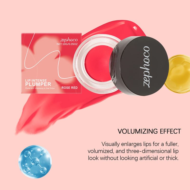 Zephoco Rose Red Feuchtigkeitsspendender, pflegender Lippenbalsam für die Haut, sanft und weich_voghion.com