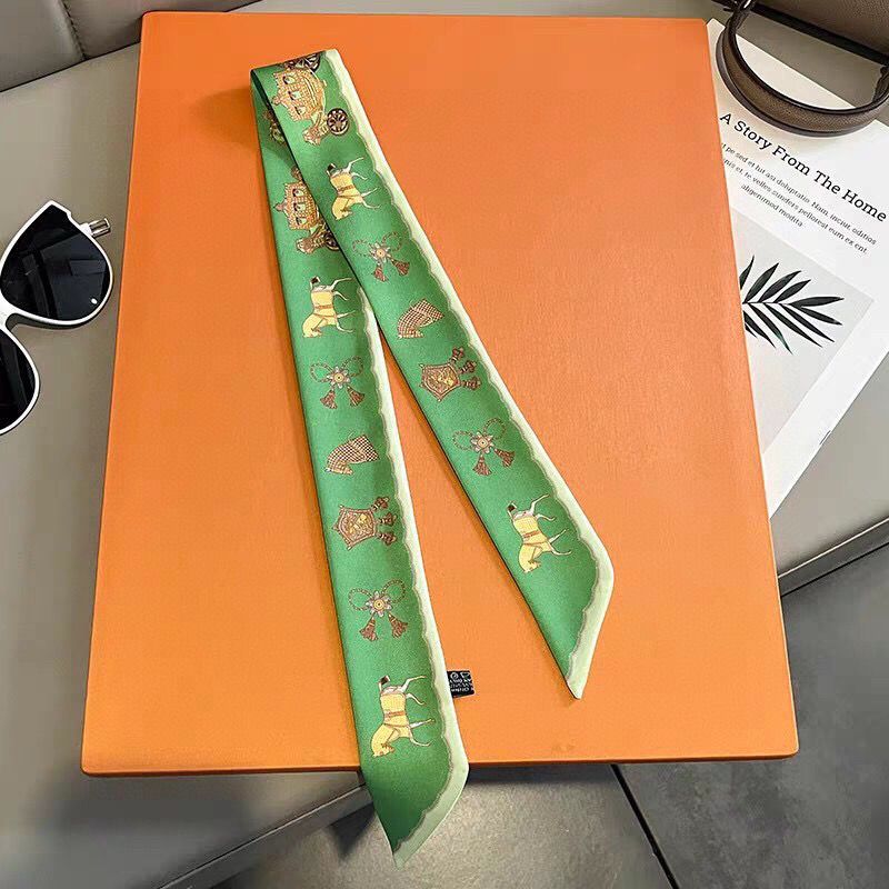 Silk French Hairband Spring And Autumn Thin Lazy Women Small Long Decorative Scarf Headscarf Ribbon Hair Accessory_voghion.com