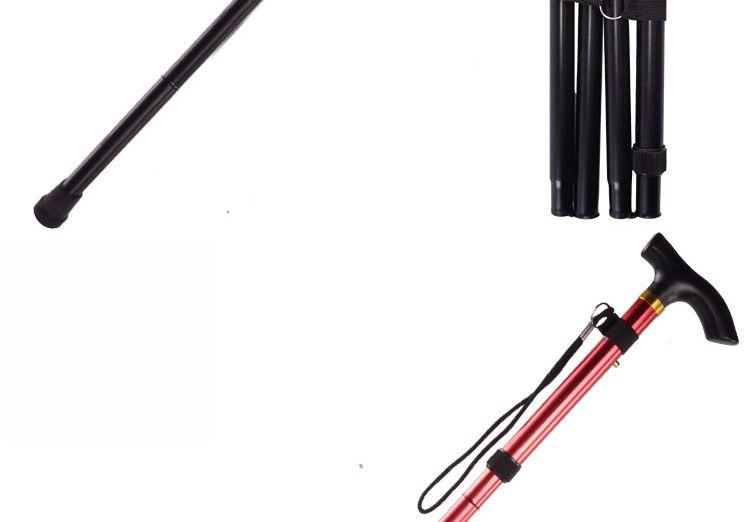 Bastones de trekking plegables para exteriores, de cinco secciones, telescópicos, para personas mayores, para viajes, escalada y senderismo._voghion.com