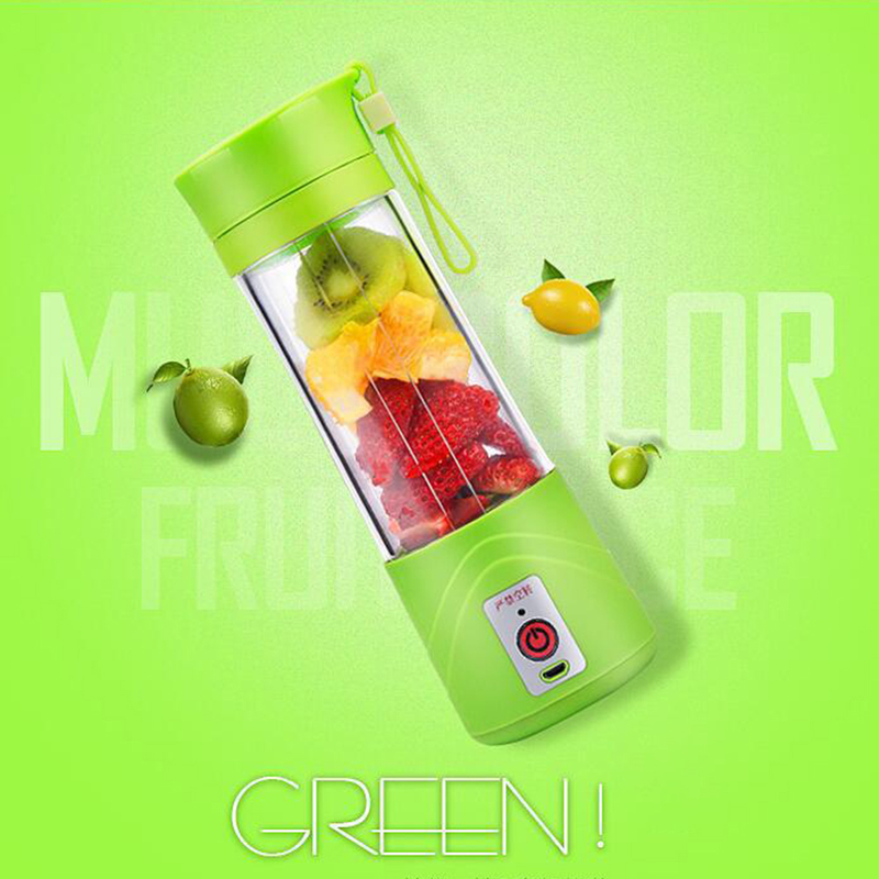 Langmayue 400ml Φορητό USB ηλεκτρικό αποχυμωτή φρούτων Smoothie Maker Blender Squeezer Bottle-Blue_voghion.com