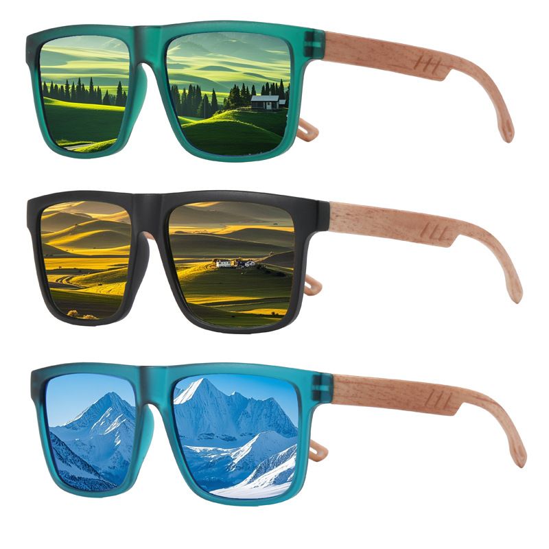 Nuovi occhiali da sole alla moda, versatili e alla moda, con protezione UV in bambù per uomo_voghion.com