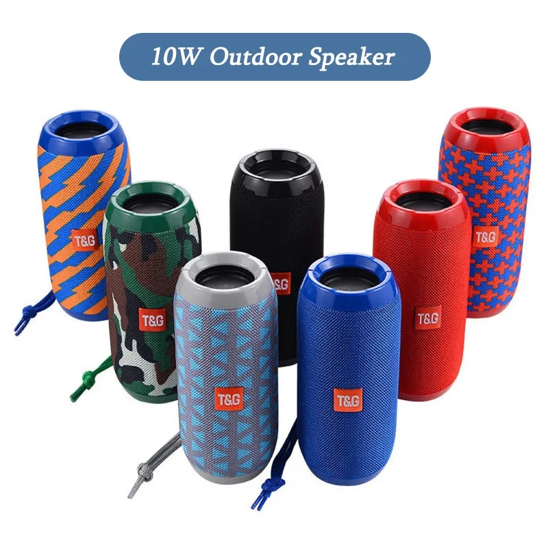 117 Outdoor Speaker Waterproof Portable Wireless Column Loudspeaker Box Support TF Card FM Radio Aux Input_voghion.com