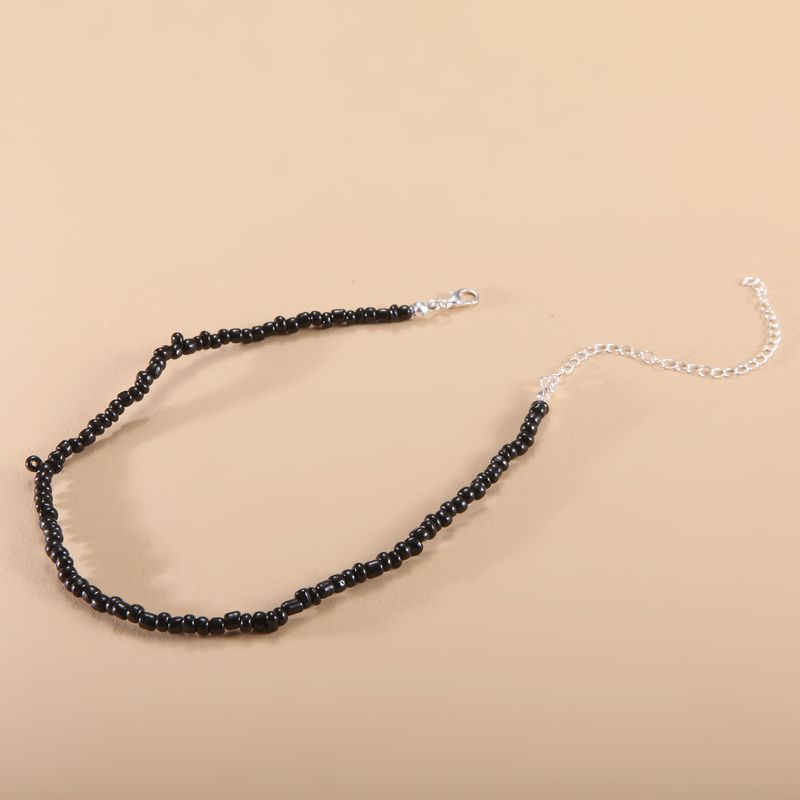 Collier ras du cou simple en perles de rocaille pour femme, breloque colorée faite à la main, style bohème, été_voghion.com
