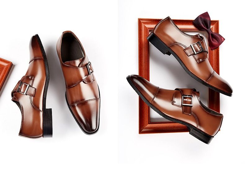 wangjia Japanese Style 2024 New Genuine Leather Business Men British Formal Gentleman Single Office Professional Wear Wedding_voghion.com