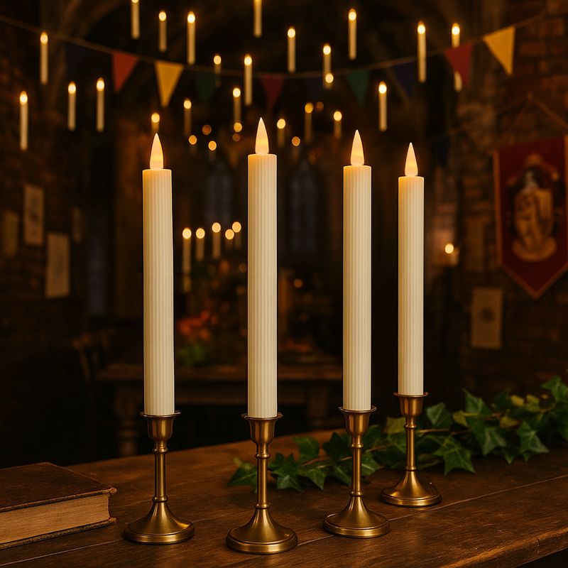 LED Floating Candles With Remote – Magic Wand Halloween Decor, 8 Colors, Timer, Waterproof For Pool/Wedding (Flickering Flame Effect)_voghion.com