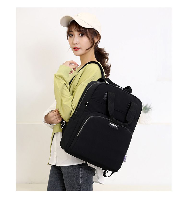 Zaini in nylon da donna, con ricarica USB, leggeri, alla moda, per laptop, grandi capacità, impermeabili, zaini per computer_voghion.com