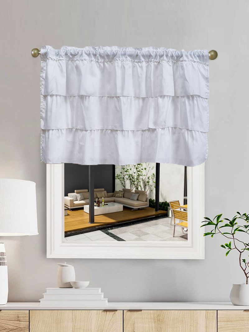 Cortinas semitransparentes modernas – cortinas de poliéster com babados para sala de estar (forro 100% blackout opcional, sem necessidade de furação, branco/prata/verde)_voghion.com