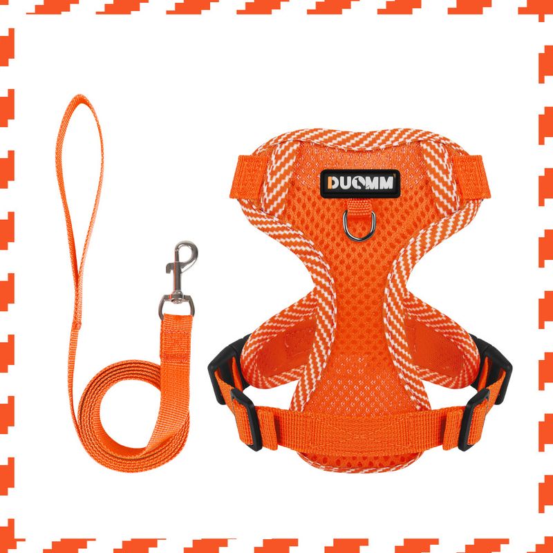 New Small Pet Harness Breathable Printed Dog Leash_voghion.com