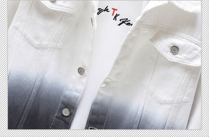 Men's Clothing Autumn And Winter Denim Jackets Gradient Tops Outerwear Coats_voghion.com