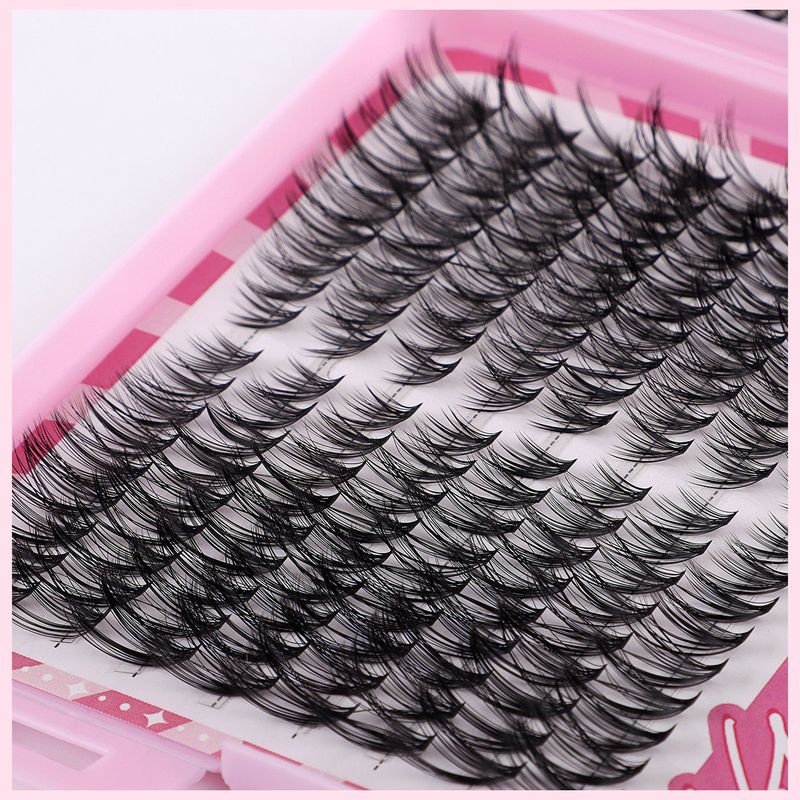 Large Capacity D-Curl Cluster False Eyelashes Book, Natural Thick Mix Pack For Lash Styling_voghion.com
