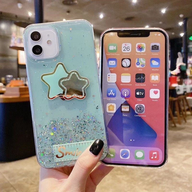 Bling Glitter Star Cassa Del Telefono Per Xiaomi Redmi Nota 11 10 11S 10S 9S 7 8 9 Pro Max 8T 9T 9C 10A 9A 8A 7A Molle Del Silicone Ba_voghion.com