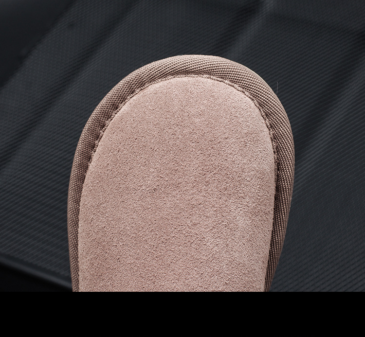 Zapatos de bebé de invierno nuevos, botas cálidas de algodón con boca de piel de conejo de cuero genuino, zapatos antideslizantes para bebés_voghion.com