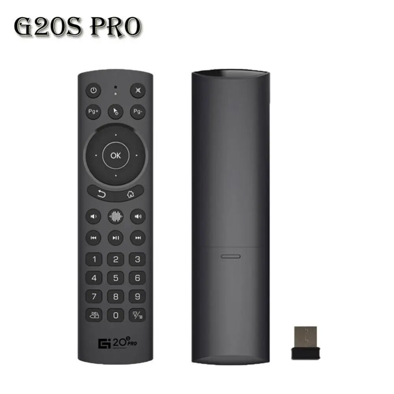 Télécommande vocale intelligente 2.4G sans fil rétroéclairé BT5.0 Air Mouse Gyroscope IR apprentissage pour Android TV Box G20 Plus_voghion.com