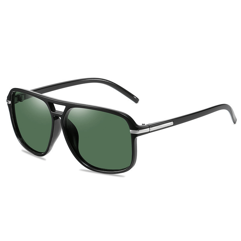 Novos óculos de sol polarizados para homens, óculos de marca clássicos, óculos de condução quadrados retrô, óculos de sol retangulares de qualidade da moda_voghion.com