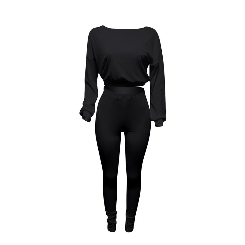 Women's ribbed athleisure suit_voghion.com