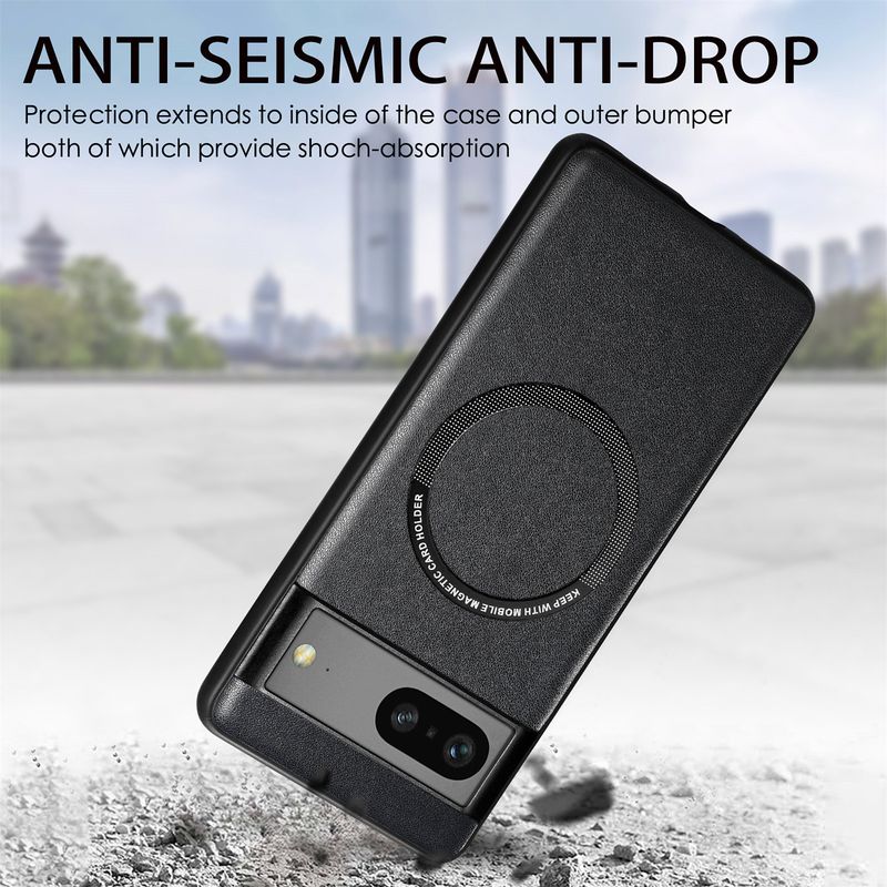 Applicable to Google Pixel8A mobile phone case all-inclusive solid color car magnetic Google Pixel7 Pro case_voghion.com