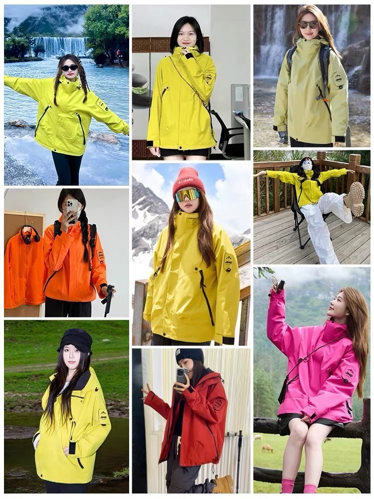 Giacca da trekking per uomo e donna, tre in uno, antivento, impermeabile, staccabile, di piccole dimensioni, da esterno, per coppia_voghion.com