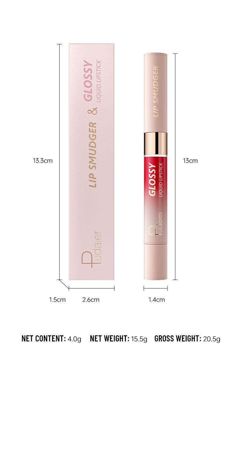 Pudaier Cross-border 10 Farbe Doppelkopf Lippenstift Lipgloss Matte Lip Glaze Farbe Flüssiger Lippenstift Samt Lipgloss_voghion.com