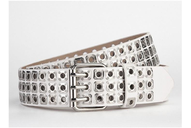 Subculture Hollow Square Rivet Eyelet Punk Rock Gürtel für Männer und Frauen Trendy_voghion.com