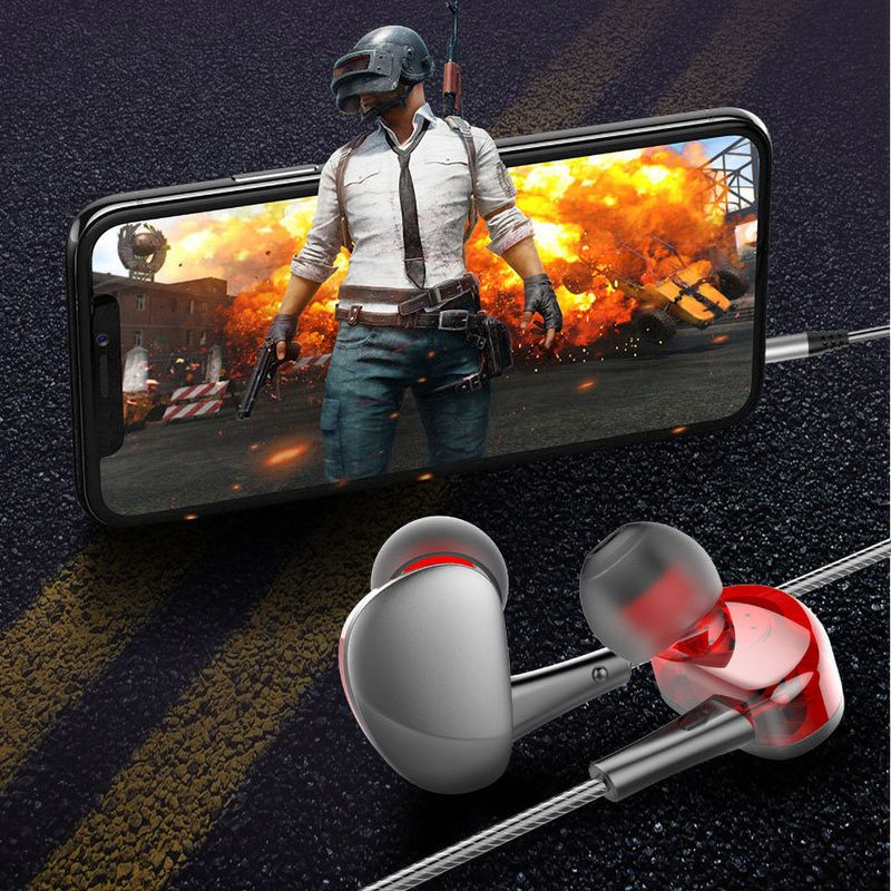 3.5mm Plug Universal Wired In-Ear Earphone Heavy Bass Sports Headphone With Mic_voghion.com