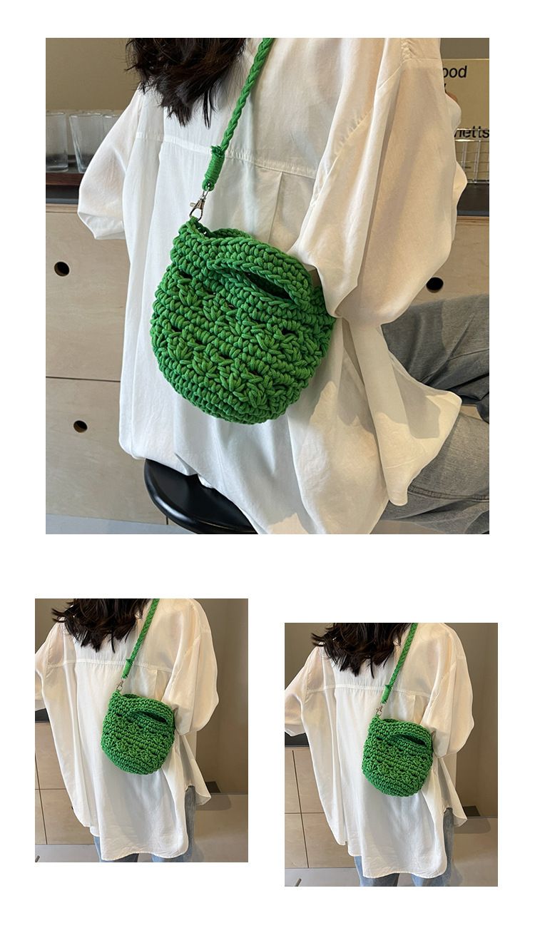 Bagagli e borse Borsa intrecciata cava da donna Borsa a tracolla abbinata Borsa da spiaggia per le vacanze Borsa a tracolla letteraria di nicchia_voghion.com