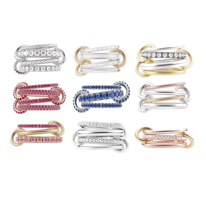 New Multi-Piece Set Stacked Zircon High-Quality Versatile Creative Women's Rings_voghion.com