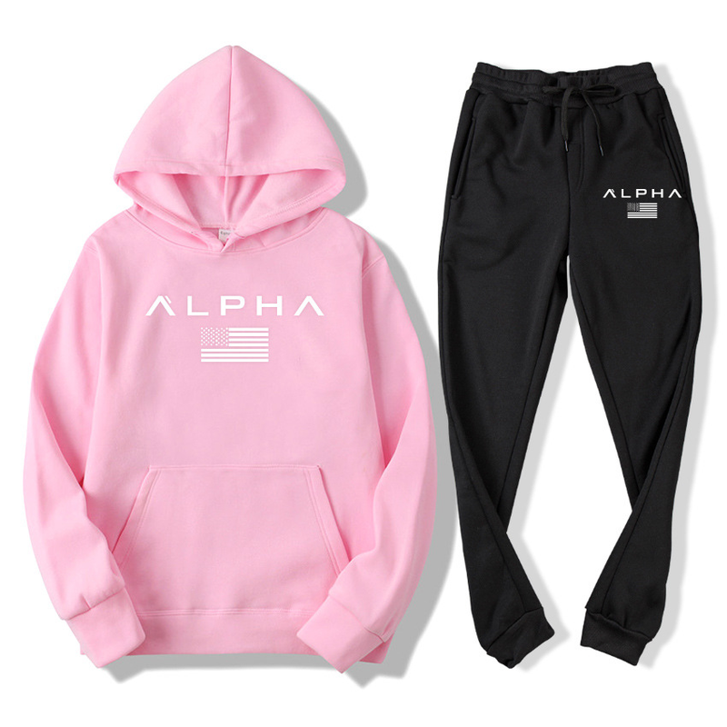 Maglione da uomo set maglione felpato pantaloni casual felpa sportiva aspetto autunno e inverno set di due pezzi_voghion.com