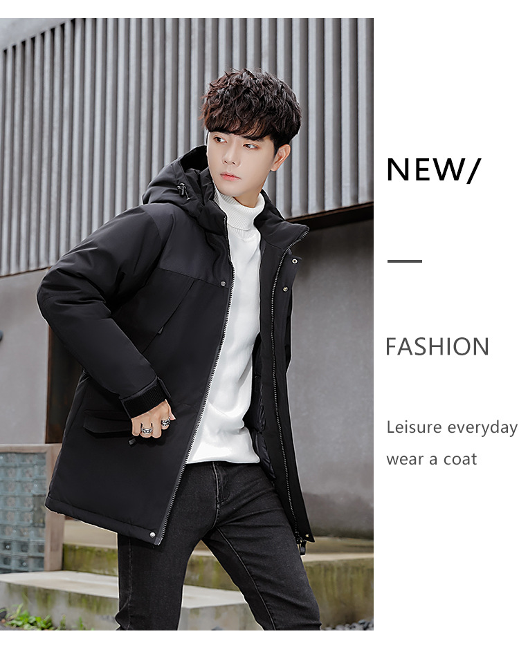 Giacca da lavoro invernale da uomo in piumino di cotone, nuova giacca di cotone casual di media lunghezza ispessita di marca alla moda_voghion.com