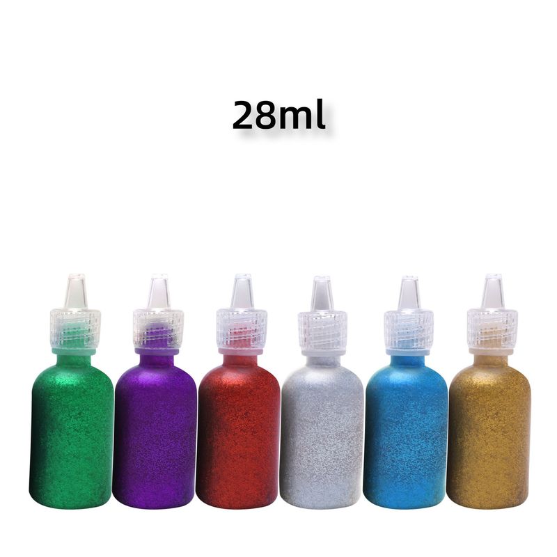 Spot flash glue DIY handmade creative glitter powder glue stereo glue pen viscous wholesale_voghion.com