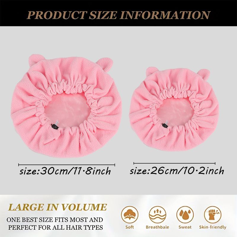 Cuffia da notte con cartoni animati, set per genitori e bambini, nuova cuffia per capelli in raso a doppio strato regolabile e velluto, cuffia per la cura dei capelli_voghion.com