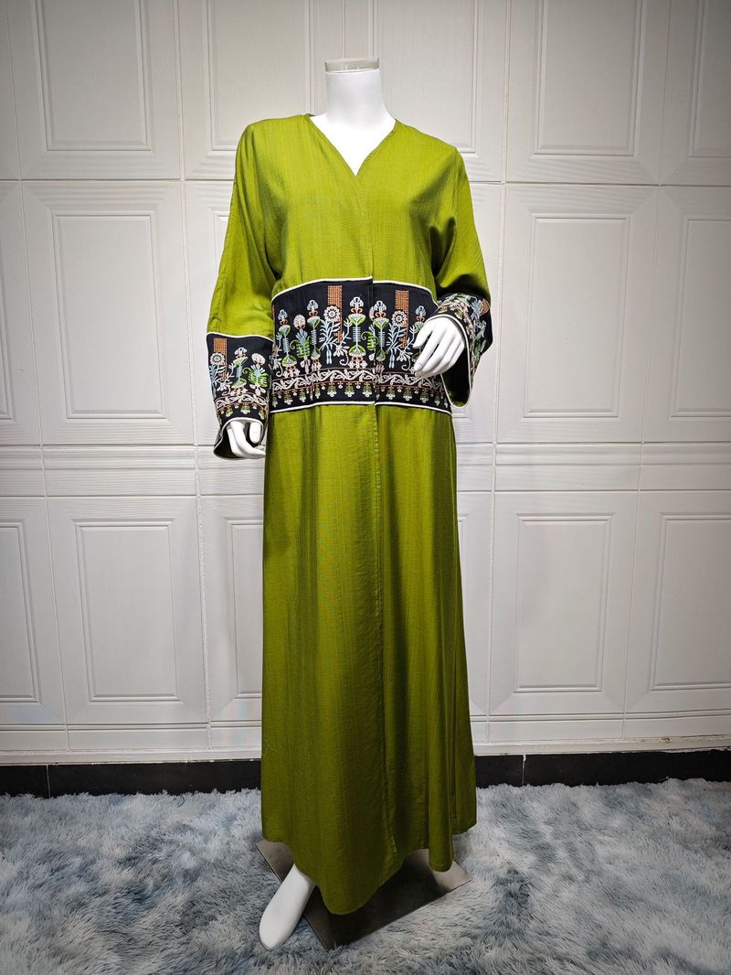 Women's Clothing Middle East Cardigan Embroidery Embroidered Robe_voghion.com