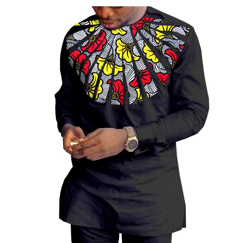 Männer Kleeder afrikanesch national Print Batik Kotteng Männer Casual Kostüm_voghion.com