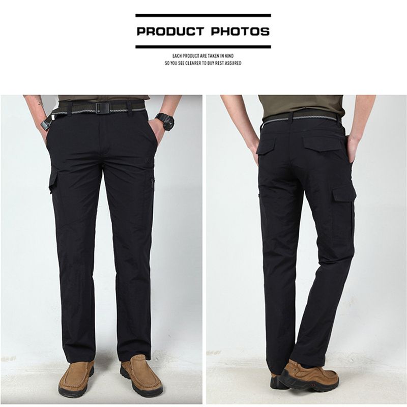 Taktische Cargohose für Herren, Sommer, leicht, lässig, wasserdicht, Freizeithose, verschleißfest, mehrere Taschen, Outdoor, Wandern_voghion.com