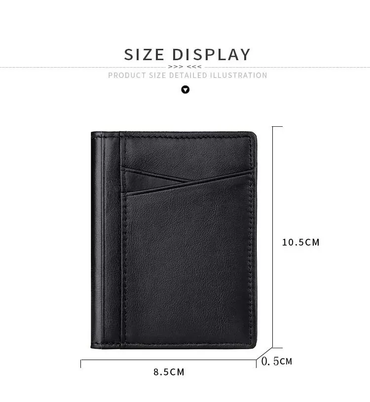 Designer Bag Ultra Thin Soft 100% Genuine Leather Mini Credit Multi RFID Slim Small Card Holder Men's Wallet_voghion.com