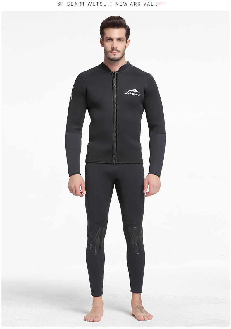 SBART 1,5 mm Wetsu deux pièces haut de plongée pantalon hommes et femmes manches longues résistant au froid résistant au soleil surf Su hiver_voghion.com