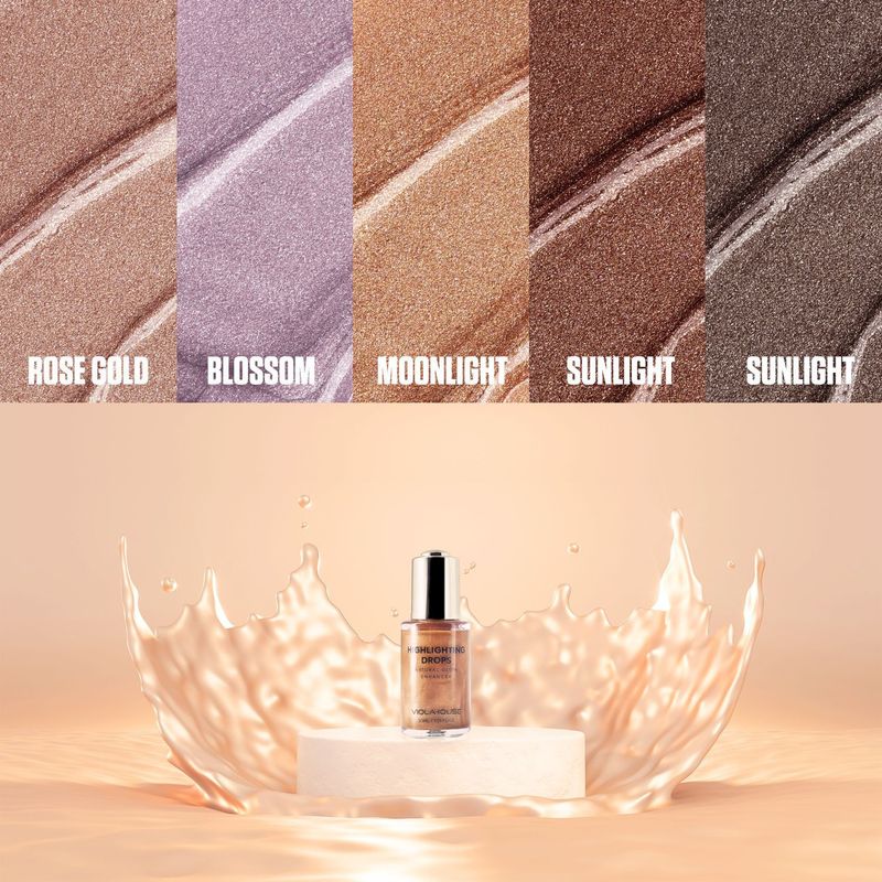 Makeup High-gloss Drops, Multi-color Contouring And Skin Tone Facial High-gloss Liquid, Brightening The Whole Body In Stock_voghion.com
