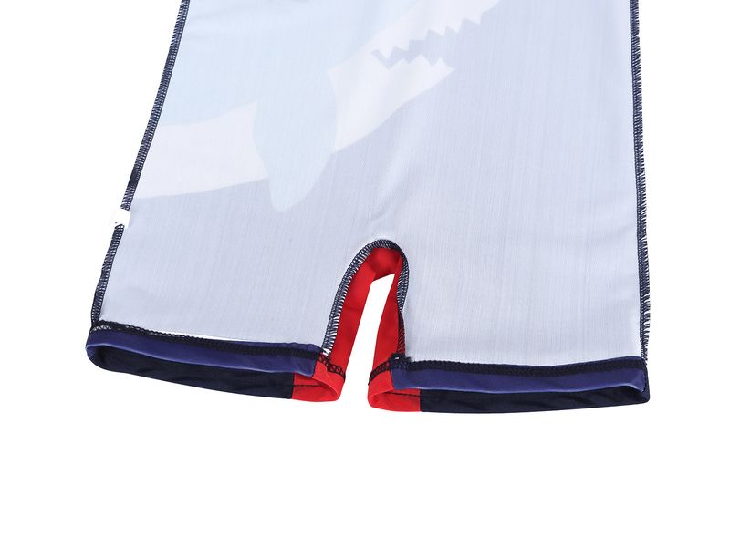 Maiôs infantis para mães e filhos, maiôs de secagem rápida para bebês, tubarões de desenho animado, maiôs fofos para meninos e meninas_voghion.com