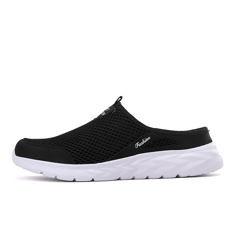 YRZL Herren Halbschuhe Sommer Atmungsaktive Mesh Herrenschuhe Outdoor Casual Wanderschuhe Große Flache Leichte Mesh-Hausschuhe Sandalen_voghion.com