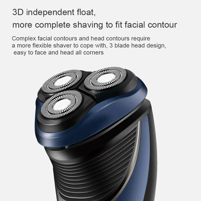 3D Schwimm Köpfe Wiederaufladbare Elektrische Rasierer Für Männer Bart Rotary Elektrische Rasierer Für Männer Gesichts Rasieren Maschine Super Close_voghion.com
