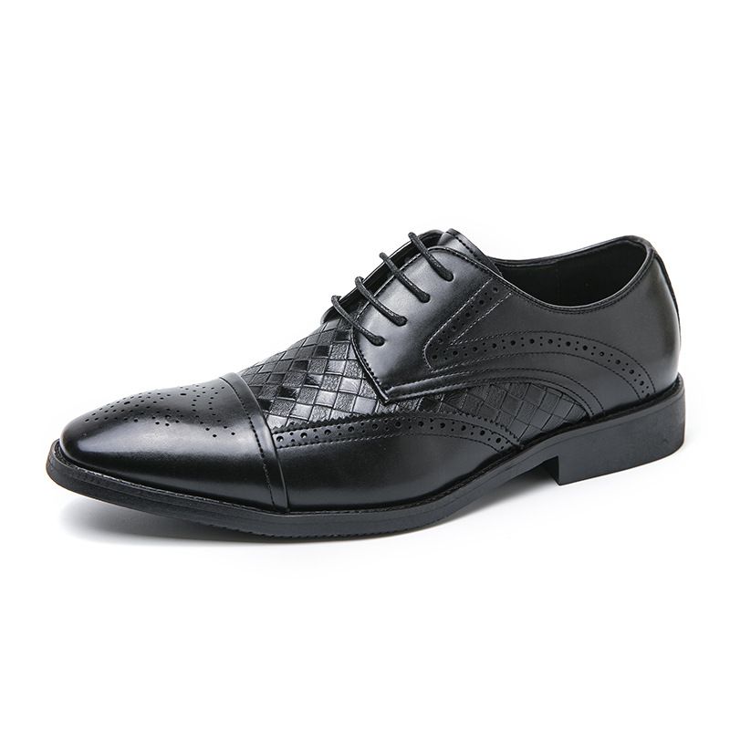 Euro Step 2025 Scarpe basse da uomo, primavera e autunno, taglia 48, in pelle, con intreccio intagliato, formali, da sposo, da cerimonia_voghion.com