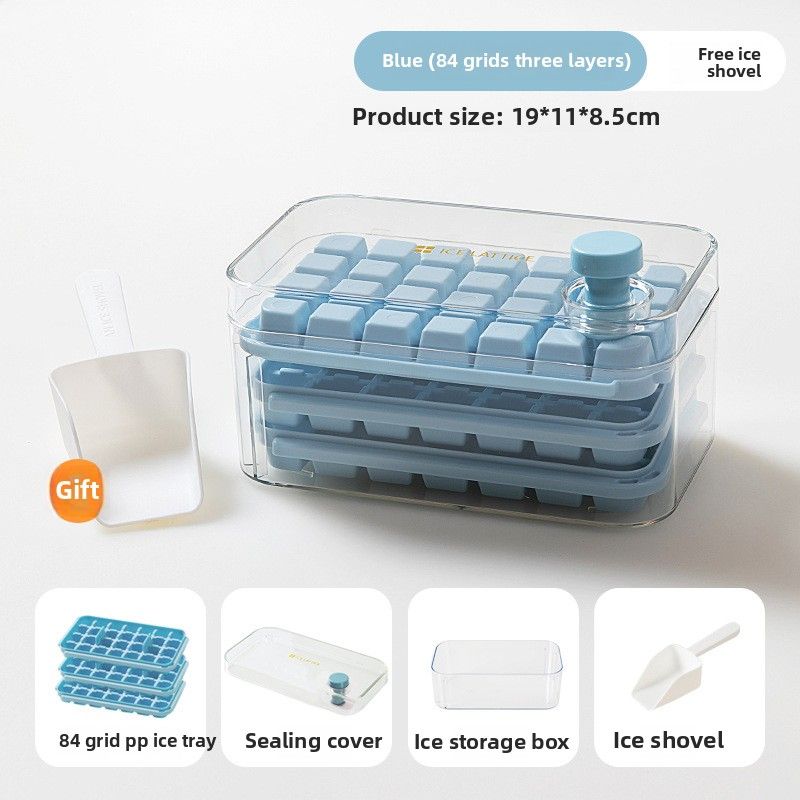 84 Grid Press-type Ice Grid Creative Light Luxury Summer Essential Large-capacity One-press Ice Household Ice Storage Ice Making Mold_voghion.com