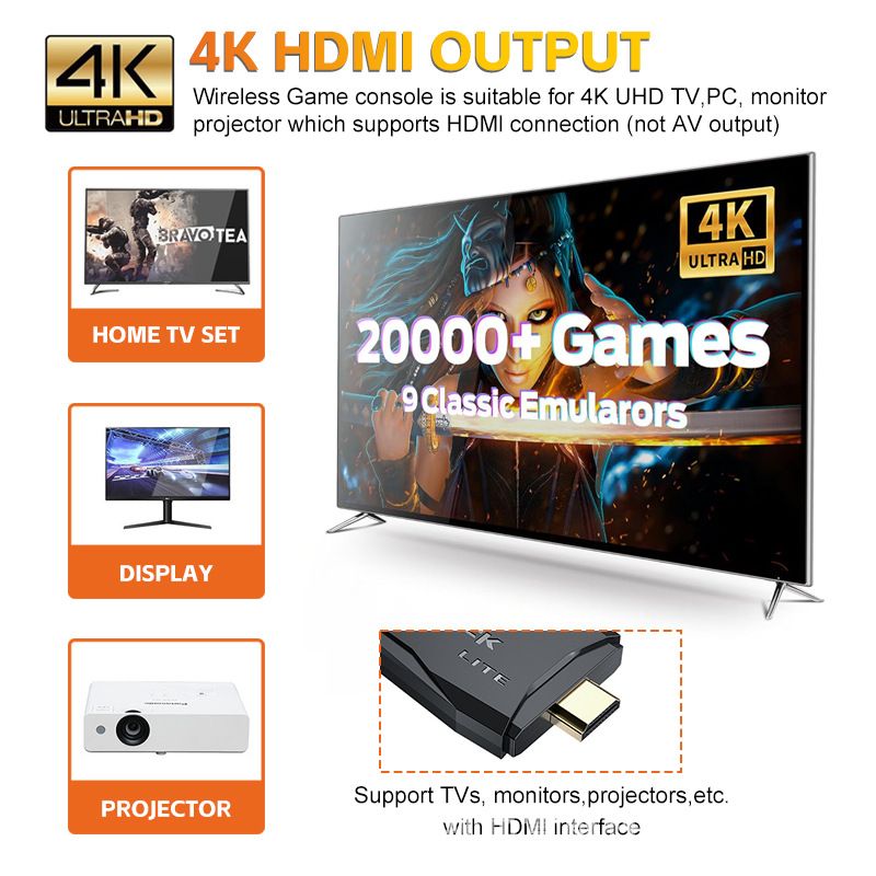 New M9 Game Console HDMI Home TV 4K High Definition 2.4G Wireless Game Console U Bao Retro Nostalgic Arcade_voghion.com