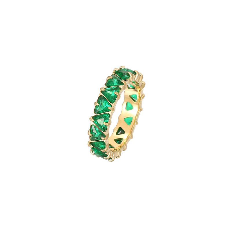 Heißer Verkauf Bunter Zirkon Ring für Frauen mit herzförmigem Design, modischem und einzigartigem Band_voghion.com