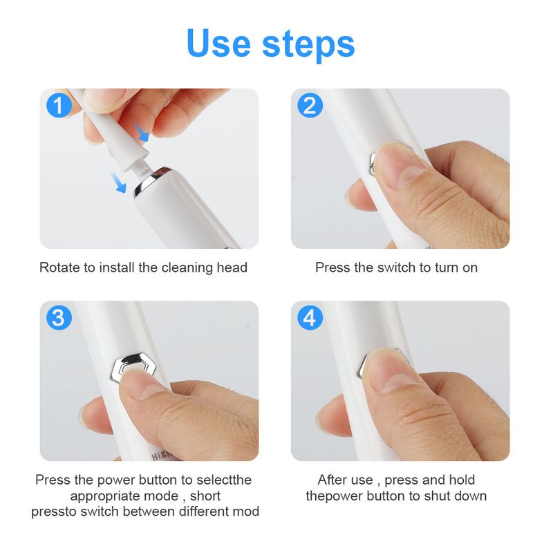 Sonic electric toothbrush soft bristle waterproof charging multi-gear adjustment couple adult toothbrush_voghion.com