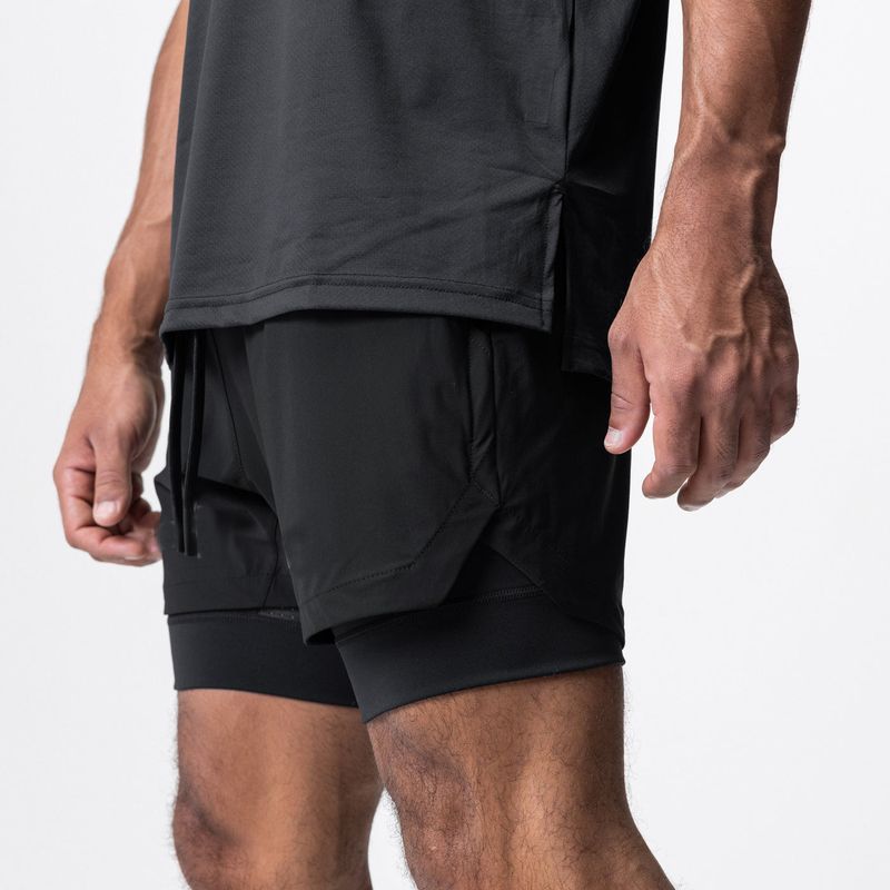 Men's Quick-Dry Training Shorts - Nylon Blend Gym & Running Shorts With Double-Layer Design For Muscle Support (Basketball Workout)_voghion.com