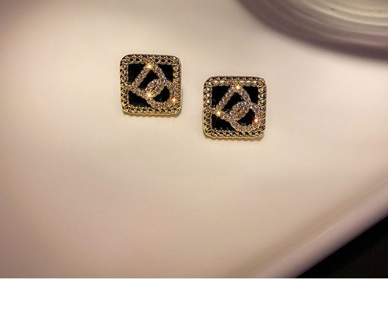 Damtillbehör Diamantuppsättning enkel temperament design sense trend örhängen örhängen_voghion.com