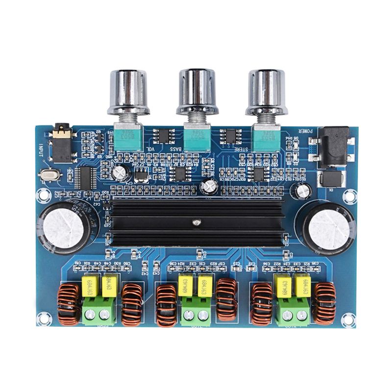 Placa amplificadora de potencia digital Bluetooth 5.0 TPA3116D2, 2,1 canales, 2 x 50 W + 100 W, amplificador de subwoofer de graves de clase D de audio estéreo_voghion.com