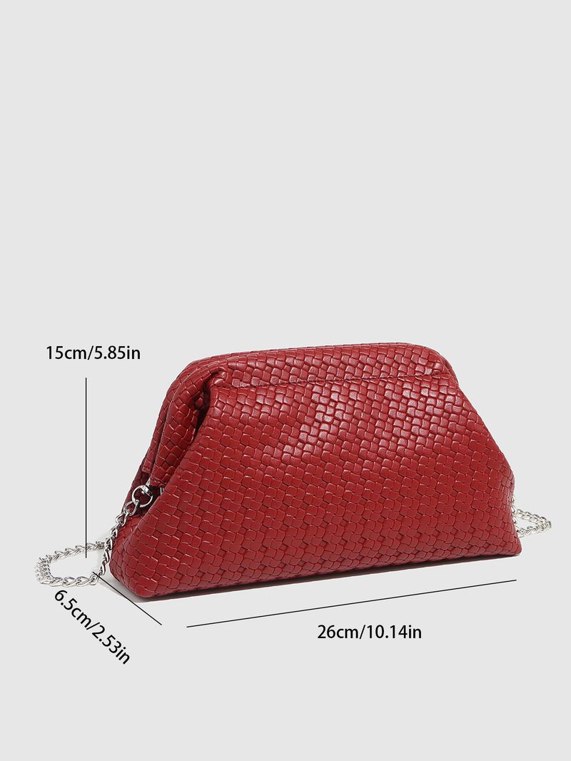 Borse da donna Borsa a conchiglia alla moda Borsa a tracolla monospalla Borsa a catena Borsa piccola intrecciata Borsa da donna Borsa a tracolla_voghion.com
