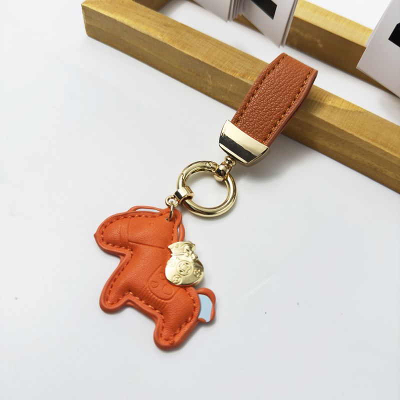 Portachiavi carino "Get Rich" per uomini e donne, catena di cartoni animati, squisito zaino con ciondolo a forma di pony, portachiavi per auto._voghion.com