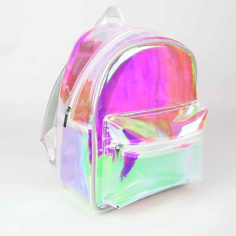 Zaino trasparente semplice coreano in TPU con miscelazione di colori laser per la primavera e l'estate 2025_voghion.com